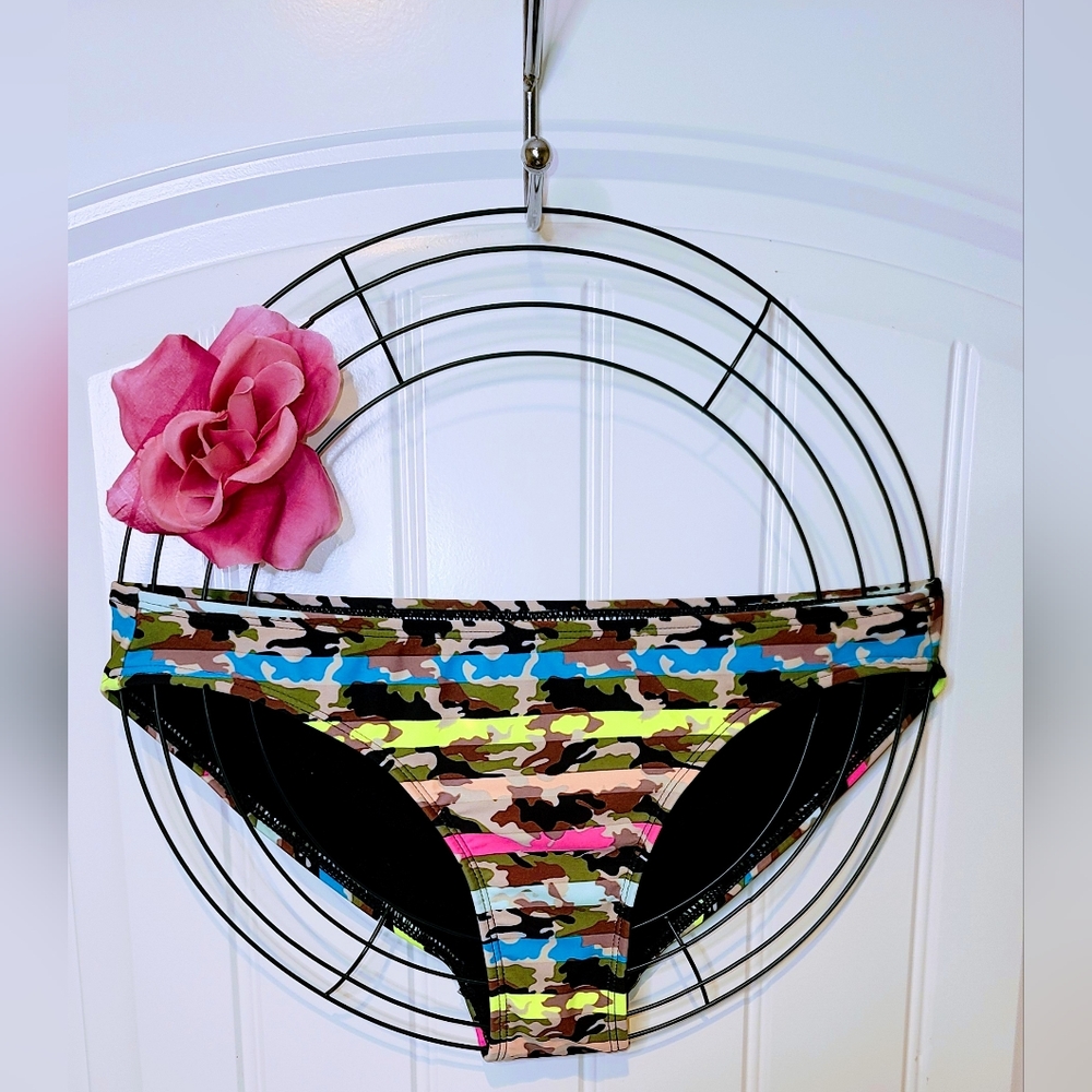 Ocean Pacific Retro Fluorescent Camo bikini bottom